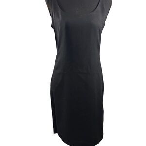 Banana Republic Black Sleeveless Scoop Neck Midi Dress